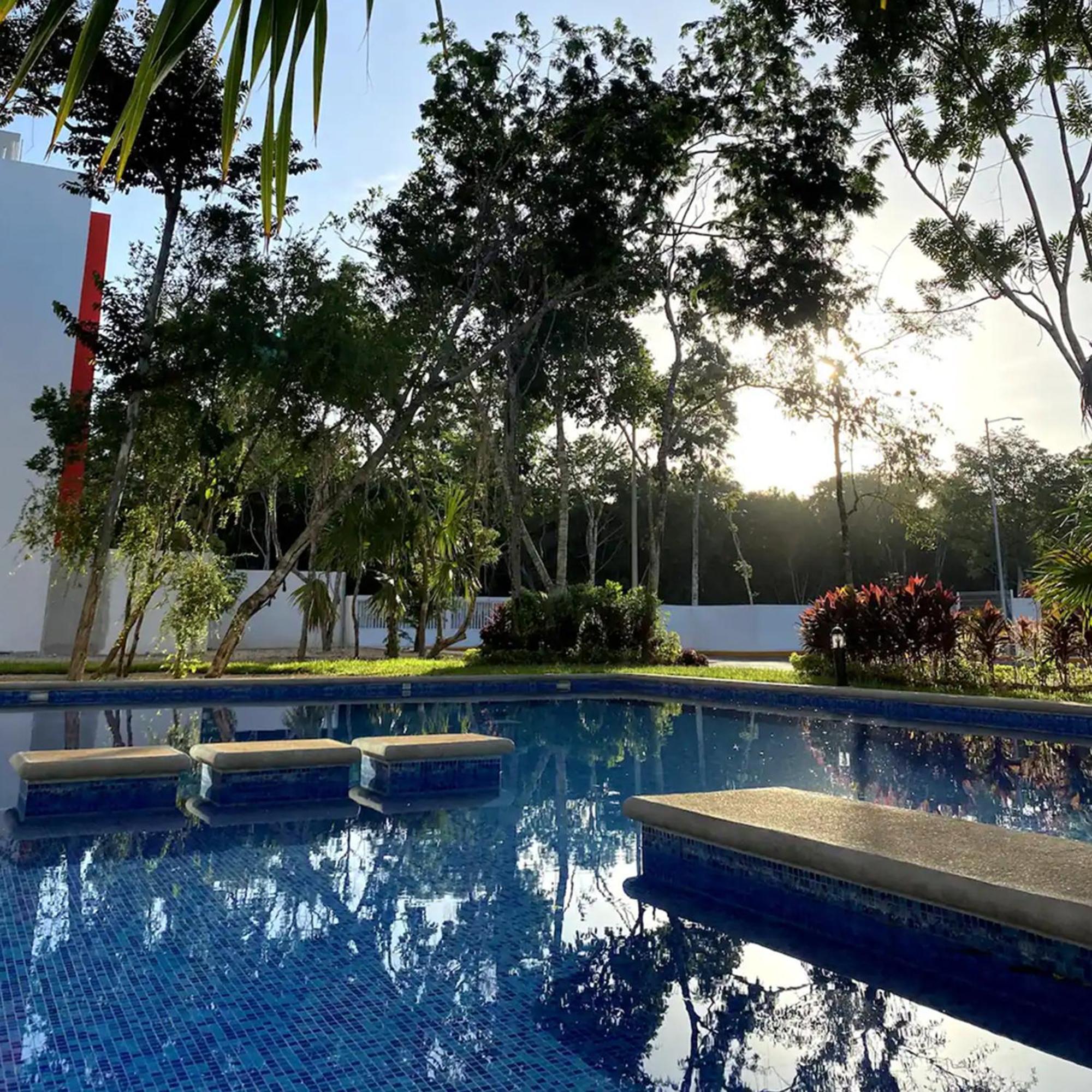 Bonito Departamento En Privada Con Alberca Leilighet Cancún Eksteriør bilde